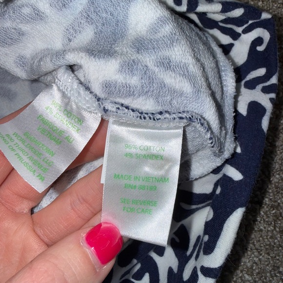 Lilly Pulitzer Finn Zip Up Jacket Womens Medium Navy Blue White Coral Good - Picture 6 of 6